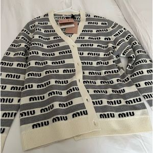 MIU MIU logo cardigan